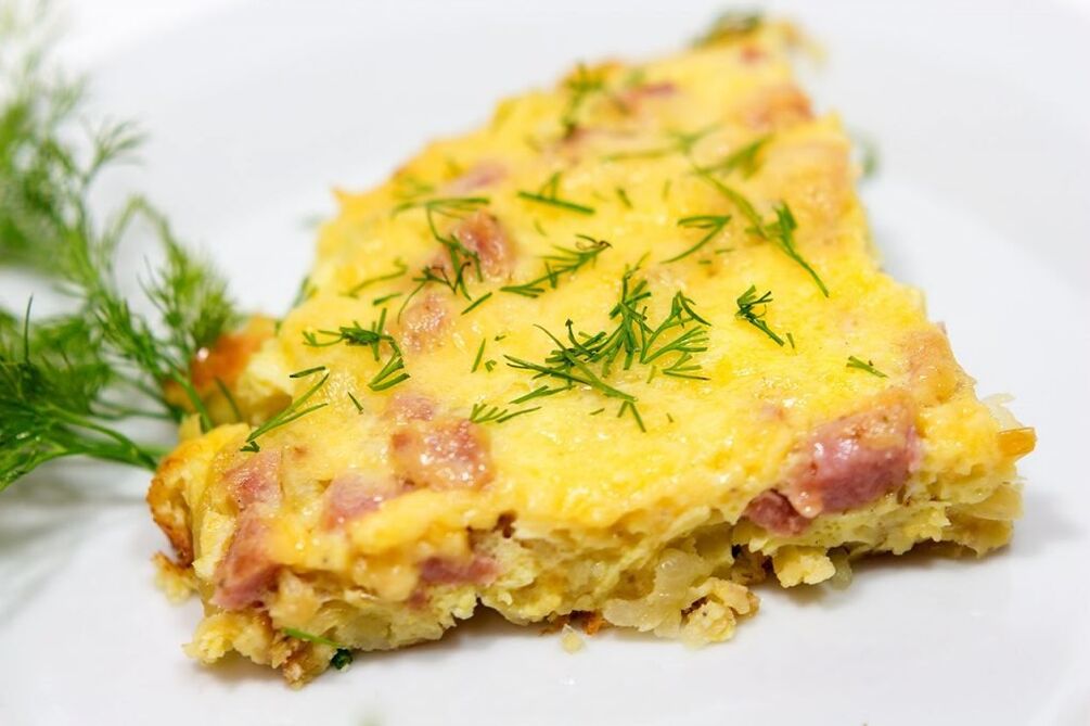The ham omelet can be included in the daily menu of the Dukan diet